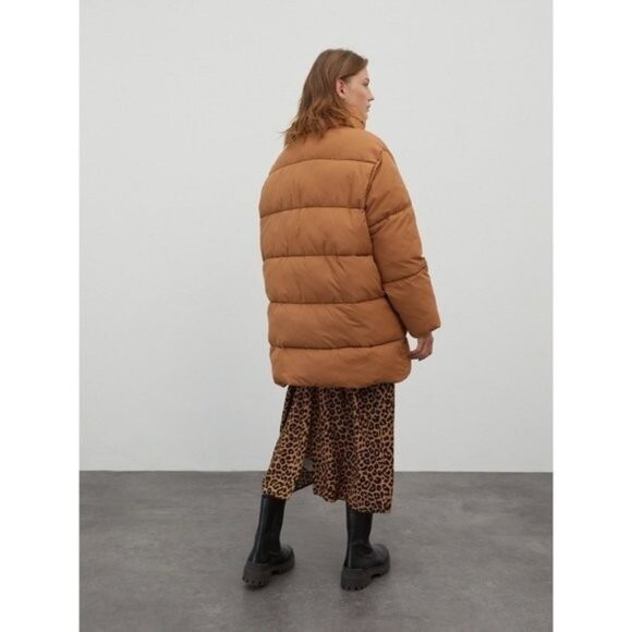 EDITED Monta Puffer Jacket Tobacco Brown size 36 (US 4/6) S Oversized Mid-Length - Picture 4 of 15